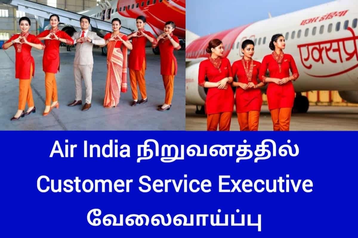Air India நிறுவனத்தில் Customer Service Executive வேலைவாய்ப்பு!