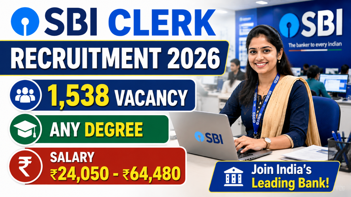 SBI Clerk Recruitment 2026 Notification Out